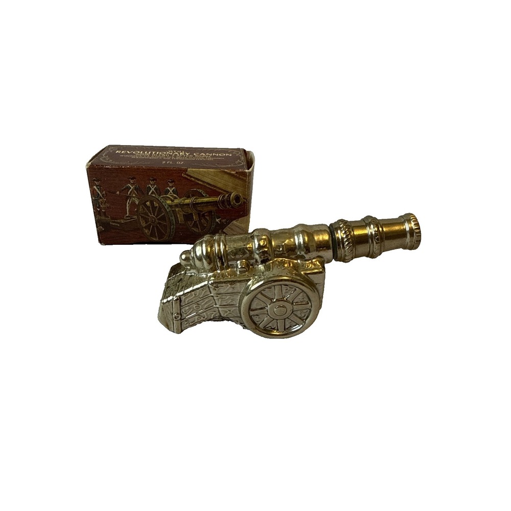 Vintage Avon Revolutionary Cannon Spicy After Shave Decanter Full With Box